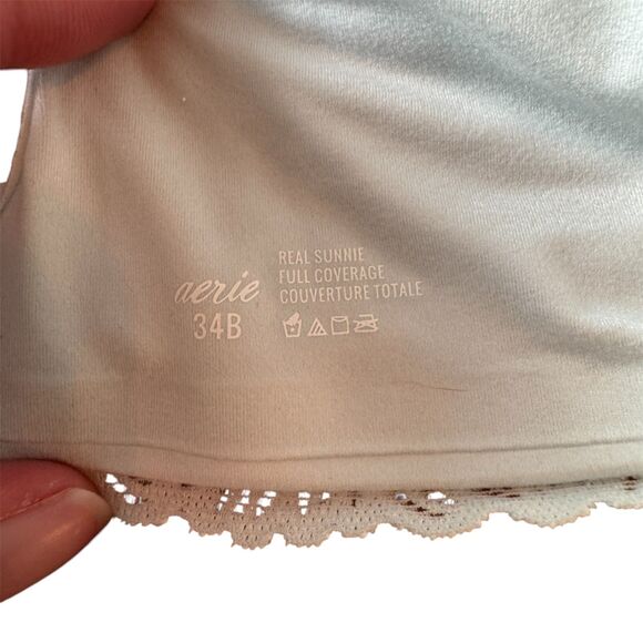 Aerie | Full Coverage Real Sunny Lace Mint Green Bra Size 34B New with Tag - Picture 4 of 5